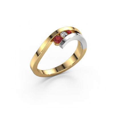 Ring Evalyn 2 585 gold ruby 2.8 mm