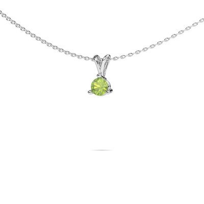 Pendant Somer 585 white gold peridot 6 mm