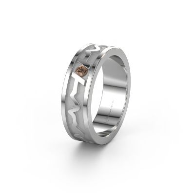Trouwring Heartbeat 3 585 witgoud ±6x1.8 mm