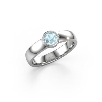 Ring Ise 1 585 white gold aquamarine 4.7 mm