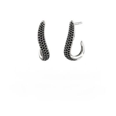 Boucles d'oreilles Dina 2 950 platine diamant noir 0.77 crt
