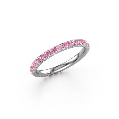 Stackable ring Jackie 2.0 950 platinum pink sapphire 2 mm