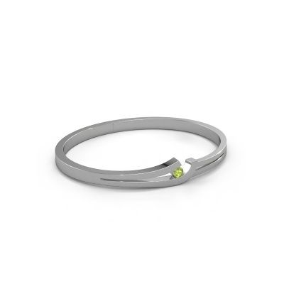 Bangle Yentl 585 white gold peridot 3.7 mm