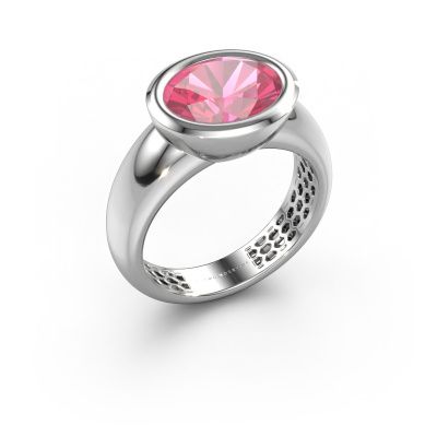 Ring Evelyne 585 Weißgold Pink Saphir 10x8 mm