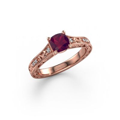 Bague de fiançailles Mallory CUS 585 or rose rhodolite 5.5 mm