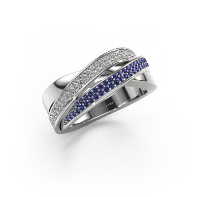 Ring Myra 585 white gold sapphire 1 mm