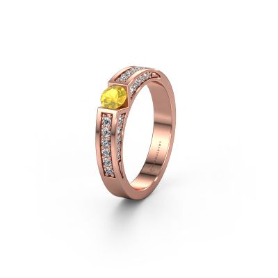 Alliance WH2098L 585 or rose saphir jaune ±4x3 mm