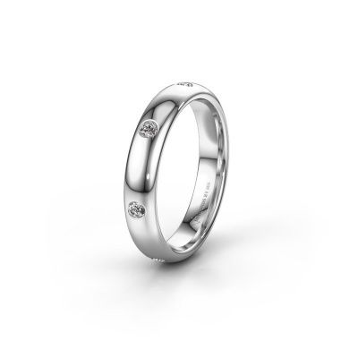 Wedding ring WH0105L34BP 950 platinum diamond ±4x2 mm
