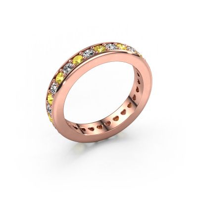 Stackable ring Nienke 585 rose gold yellow sapphire 2.2 mm