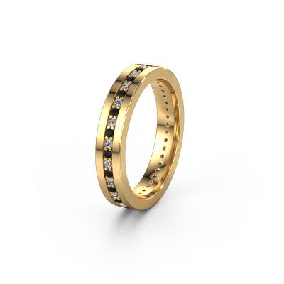 Wedding ring WH0103L14BP 585 gold black diamond 0.484 crt ±0.16x0.08 in