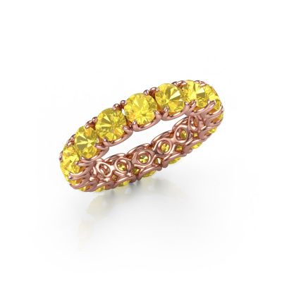 Ring Estee 4.2 585 rose gold yellow sapphire 4.2 mm