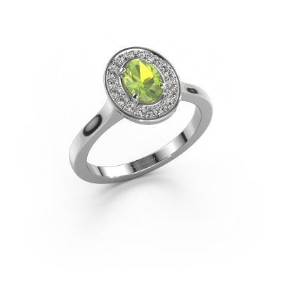 Ring Madelon 1 950 platinum peridot 7x5 mm
