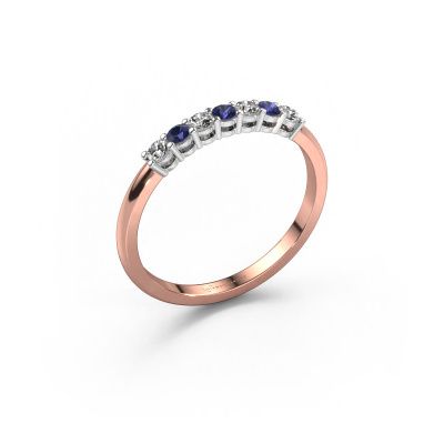 Ring Michelle 7 585 Roségold Saphir 2 mm