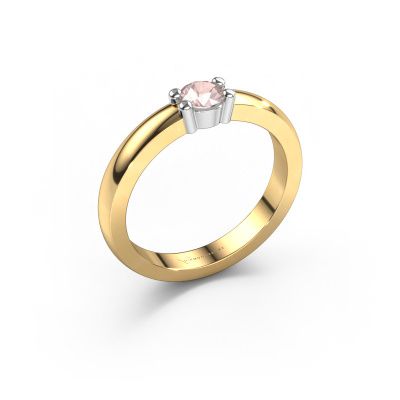 Ring Yasmin 1 585 gold morganite champagne 4 mm