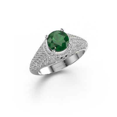 Ring Sharee 950 platinum emerald 6.5 mm