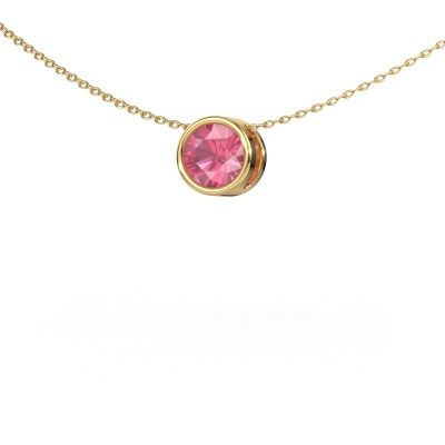 Pendant Lavon RND 585 gold pink sapphire 6.5 mm