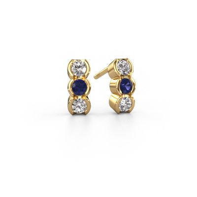 Boucles d'oreilles Lotte 585 or jaune diamant synthétique 0.60 crt