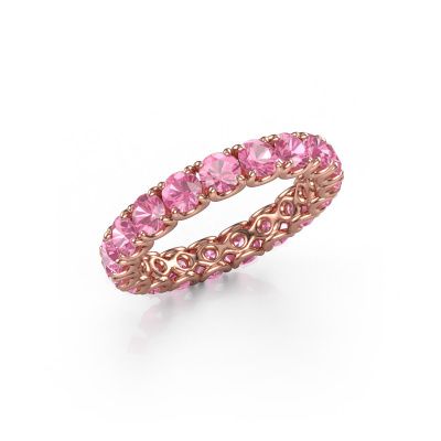 Stackable ring Estee 3.4 585 rose gold pink sapphire 3.4 mm