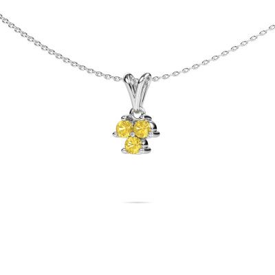 Pendant Shirlee 950 platinum yellow sapphire 3 mm