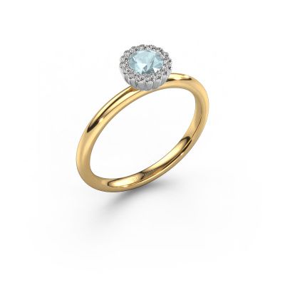 Engagement ring Queen 585 gold aquamarine 4.2 mm