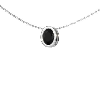 Pendant Lavon OVL 585 white gold black diamond 1.10 crt