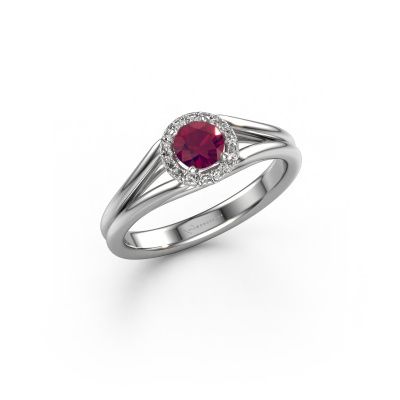 Engagement ring Verla rnd 1 950 platinum rhodolite 4.7 mm