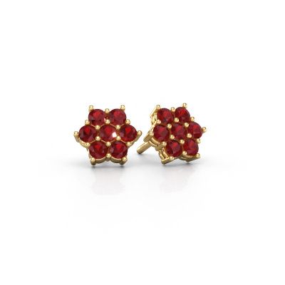 Stud earrings Bonita 585 gold ruby 2.4 mm