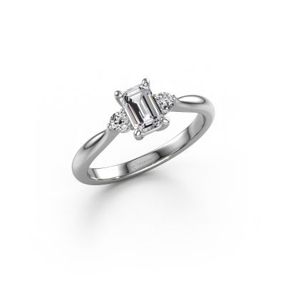 Bague de fiançailles Lieselot EME 585 or blanc diamant 0.810 crt