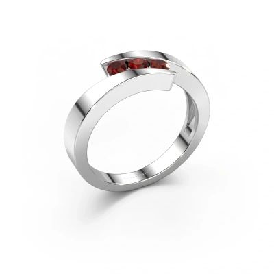 Ring Gracia 950 platinum garnet 2.7 mm