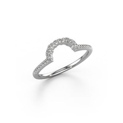 Stackable ring SRH0609C10H2 585 white gold diamond 0.135 crt