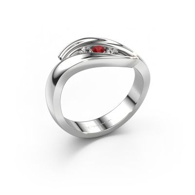 Bague Erin 585 or blanc rubis 2.4 mm