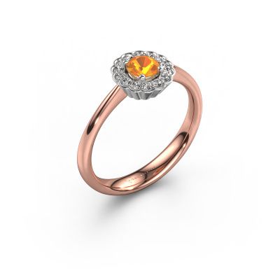 Engagement ring Debi 585 rose gold citrin 4.2 mm