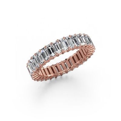 Stackable ring Heddy EME 4x2 585 rose gold lab-grown diamond 4.95 crt