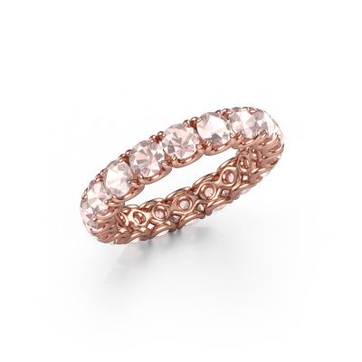 Stackable ring Estee 3.7 585 rose gold morganite champagne 3.7 mm