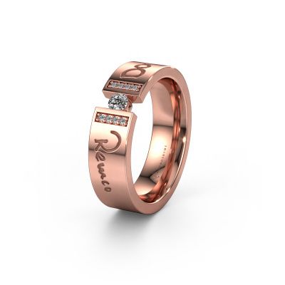 Wedding ring WH2094L16C 585 rose gold ±0.24x0.09in zirconia