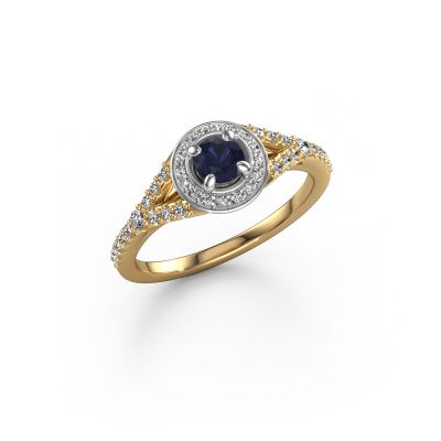 Engagement ring Pamela RND 585 gold sapphire 4 mm