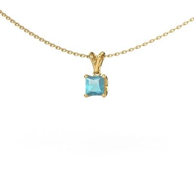 Anhänger Sam SQR 585 Gold Blau Topas 4.5 mm