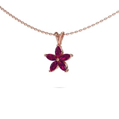 Pendant Sylvana 585 rose gold rhodolite 5x2.5 mm