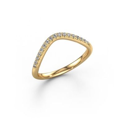 Stackable ring SR10C4H 585 gold diamond 0.128 crt