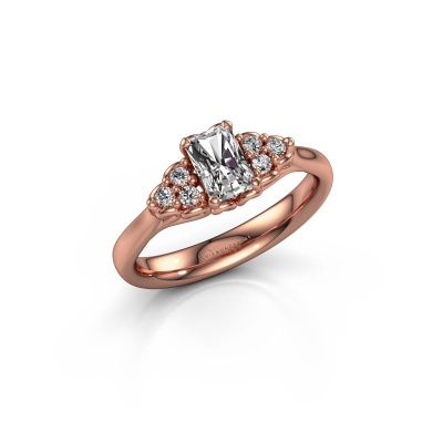 Bague de fiançailles Myrna RAD 585 or rose diamant 0.758 crt