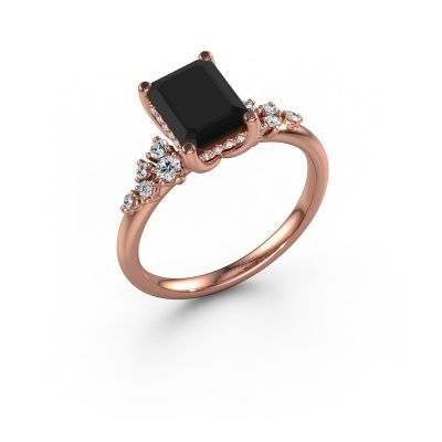Engagement ring Emma EME 585 rose gold black diamond 2.10 crt