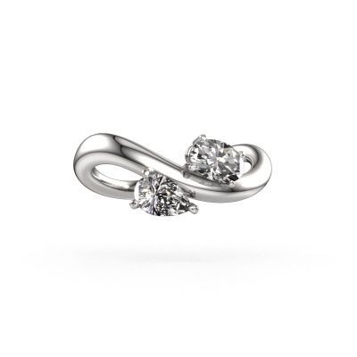 Bague de fiançailles Chloe OVL-PER 950 platine diamant 0.85 crt