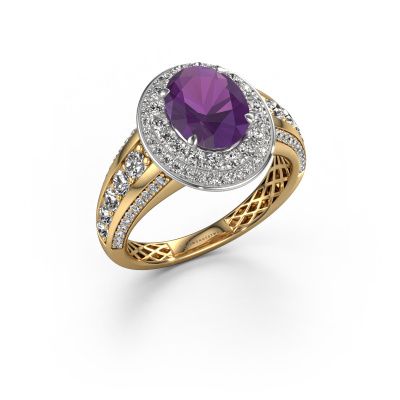 Verlobungsring Nancie 585 Gold Amethyst 9x7 mm