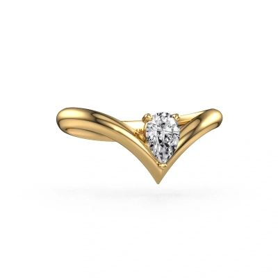 Engagement ring Maddy PER 585 gold lab grown diamond 0.45 crt