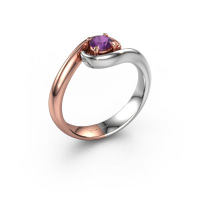 Engagement ring Linn 585 rose gold amethyst 4.2 mm