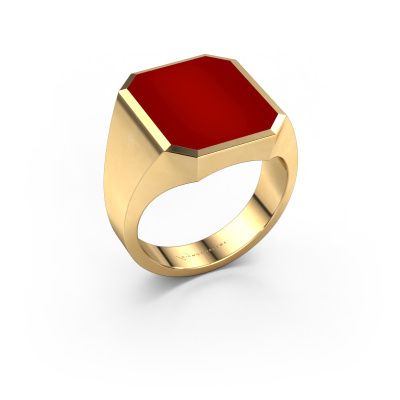 Signet ring Lars 5 585 gold carnelian 16x13 mm