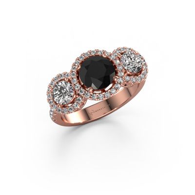 Ring Lacie 585 rose gold black diamond 2.542 crt