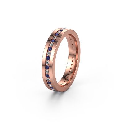 Wedding ring WH0103L14BP 585 rose gold sapphire 1.3 mm ±0.16x0.08 in