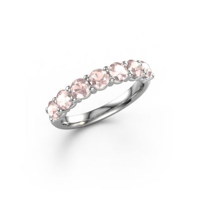 Ring Heddy Half 950 platinum morganite champagne 3.7 mm