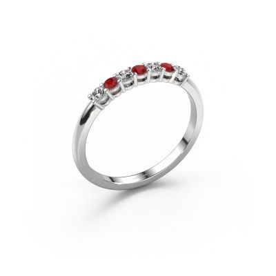 Ring Michelle 7 585 white gold ruby 2 mm